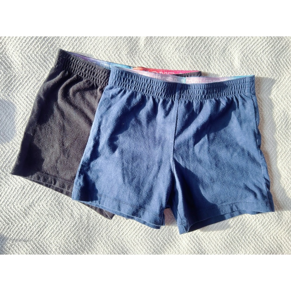 Wonder Nation Girls Athletic Cotton Shorts 6 6X Navy Mermaid Black Superstar
